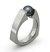 tension titanium rings black pearl