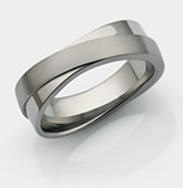 Infinity Symbol Titanium Ring, anniversary band