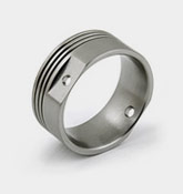  Piston Design Titanium Ring for men