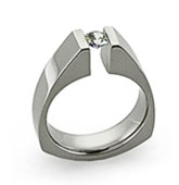 tension titanium engagement rings