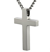 Solid titanium cross pendant