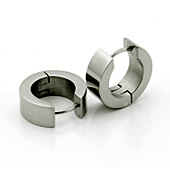 Wide Titanium Earrings