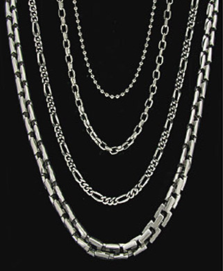 Pure titanium necklace clavicle chain Pendant Chain seamless production 55-60cm 