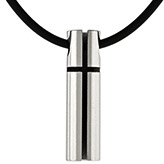 cylindrical titanium  cross pendant