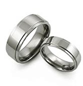 step edges titanium wedding bands