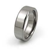 pipe-cut titanium rings with rolled edges