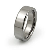 pipe-cut titanium rings with rolled edges