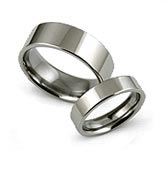 titanium rings classic flat