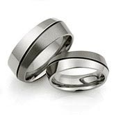 off-set titanium ring with Diagonal Groove