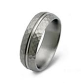 Hammered Titanium Rings and Bands | Hammer Finish Rings - TitaniumStyle.com