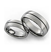 tungsten ring with center black stripe 