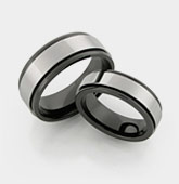 Tungsten Carbide and Ceramic Wedding Bands 