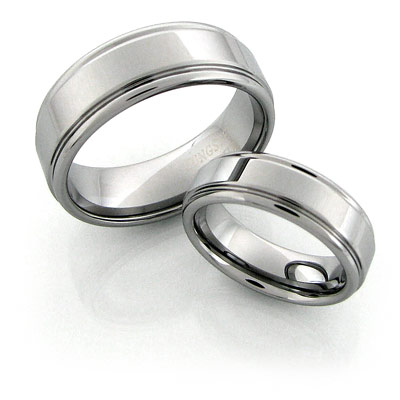 tungsten rings with rolled sides