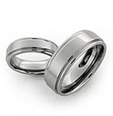 rolled sides tungsten rings classic mens ring design