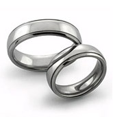 tungsten ring with small groove edges