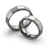 faceted tungsten bands