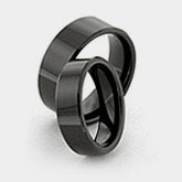 Black Ceramic Wedding Rings