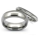 titanium rings with milgrain sides