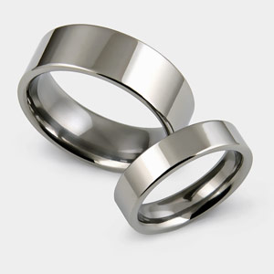Flat titanium rings design, aka pipecut
